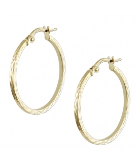 Earrings hoop gold K14 20mm