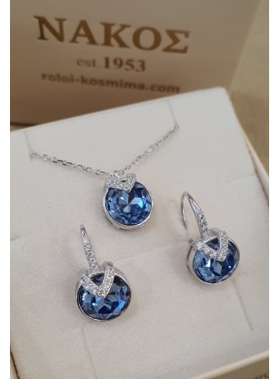 Necklace Silver "Synthetic Topaz" 2