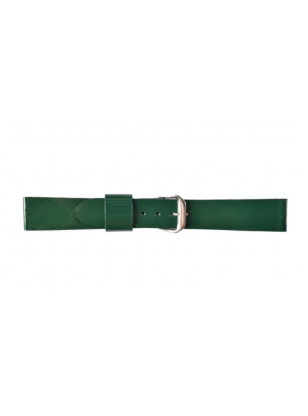 Leather Strap Green glossy varnished surface 20mm...