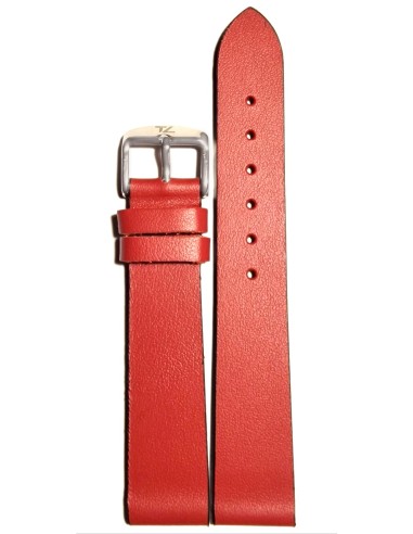 Leather Strap red 18mm Tzevelion ART103/60