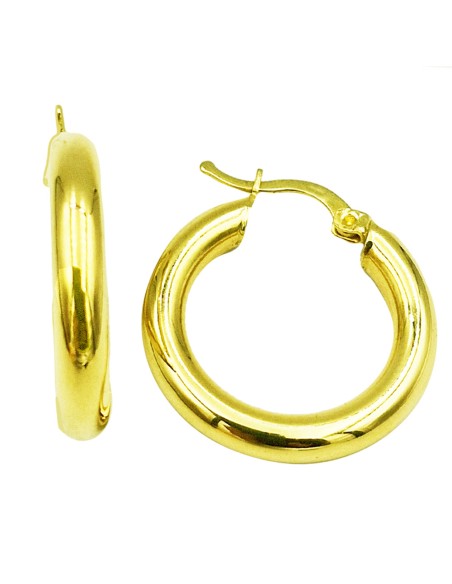 Earrings hoop gold K14 20mm