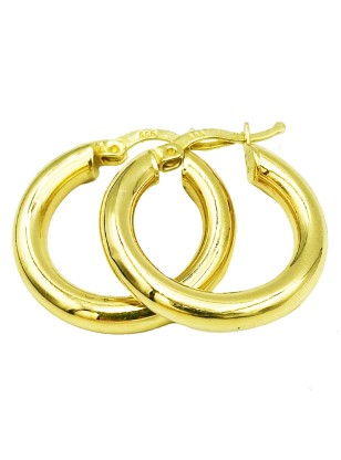 Earrings hoop gold K14 20mm