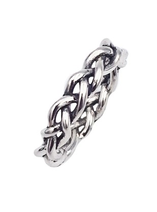 Δαχτυλίδι Unisex Ασημένιο 925 κοτσίδα