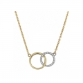 Set Necklace & earrings Gold K14 'Circle with Pearl'