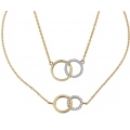 Set Necklace & earrings Gold K14 'Circle with Pearl'