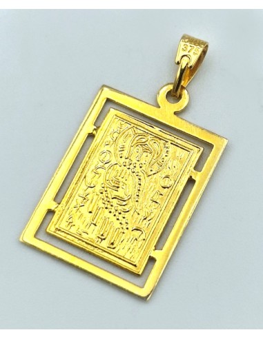 Pendant gold K9 twin side