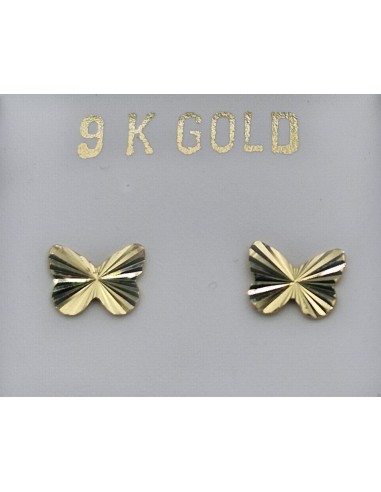 Earrings gold K9 Βutterflies