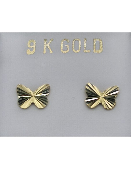 Earrings gold K9 Βutterflies