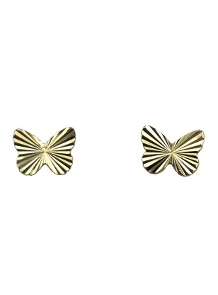 Earrings gold K9 Βutterflies