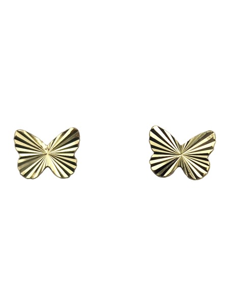 Earrings gold K9 Βutterflies