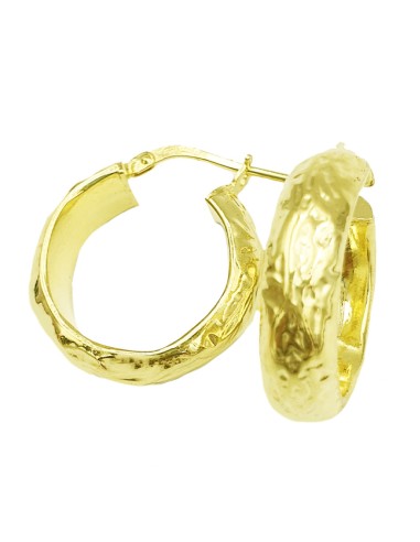 Earrings hoop Silver 925 Goldplated 20mm