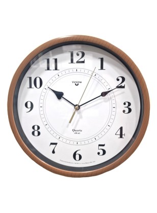 Ρολόι Τοίχου VIRTIME 1980-11 καφέ πλαστικό 23cm