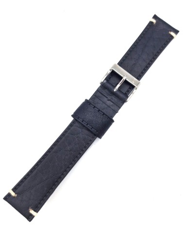 Leather Strap XL Black 22mm Tzevelion ART446L