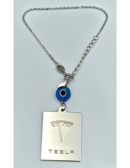 Φυλαχτό Αυτοκινήτου Ασημένιο 925 TESLA