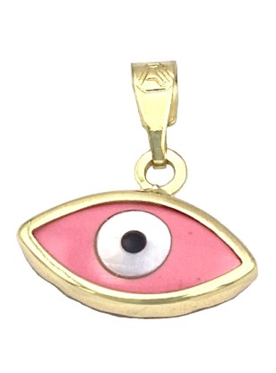 Necklace Gold K14 Eye pink