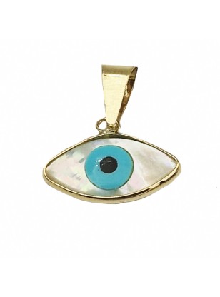Necklace Gold K9 Eye pink