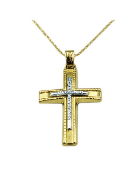 Cross Baptism gold K9