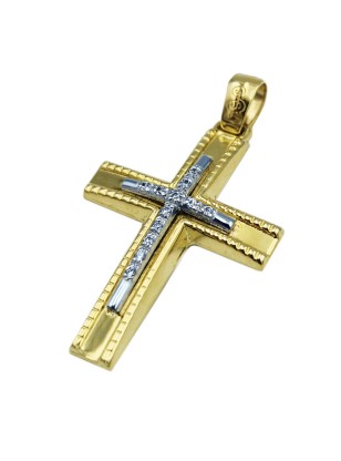 Cross Baptism gold K9