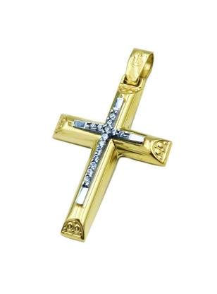 Cross Baptism gold K9