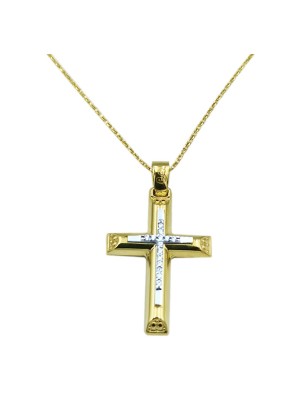 Cross Baptism gold K9 2