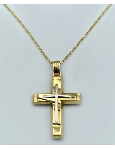 Cross Baptism gold K9 Two sides