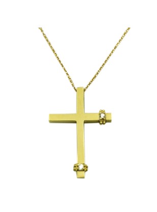 Cross gold K14 with hidden link 2