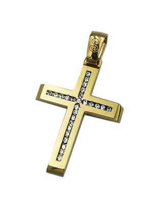 Cross Baptism gold K9 2
