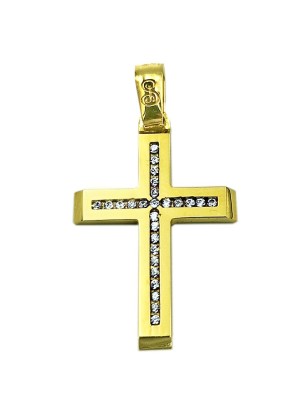 Cross Baptism gold K9