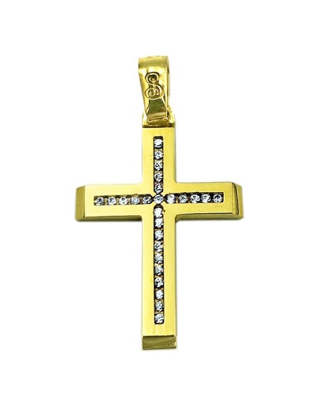 Cross Baptism gold K9