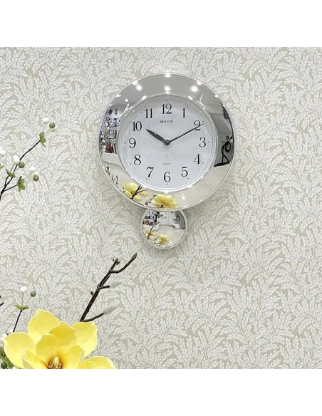 Ρολόι Τοίχου RHYTHM Εκκρεμές Quartz Αθόρυβο 4MP726WS19