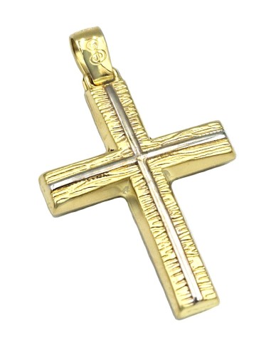 Cross Baptism gold 14Κ Two sides