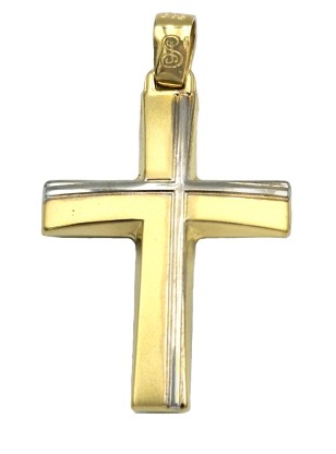 Cross Baptism gold 14Κ Two sides
