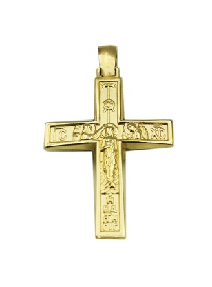 Cross Baptism gold 14Κ Two sides 2
