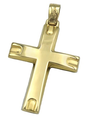 Cross Baptism gold 14Κ Two sides