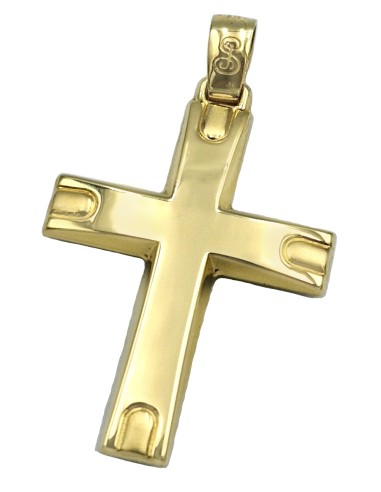 Cross Baptism gold 14Κ Two sides