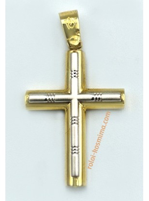 Cross Gold K14 with whitegold details 2