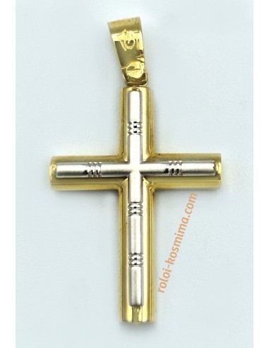 Cross Gold K14 with whitegold details