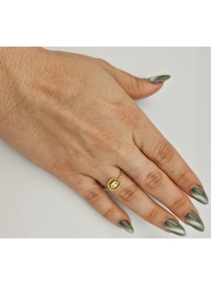 Ring gold K14 eye 2