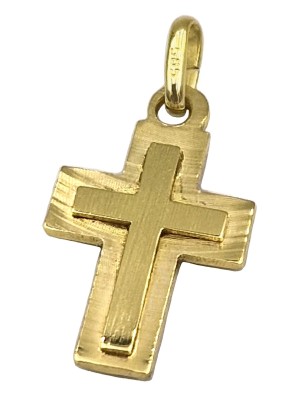 Σταυρός Χρυσός 14K δύο επιπέδων