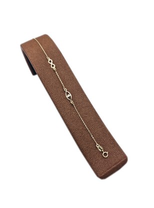 Bracelet Gold 14Κ Eye and infinity 2
