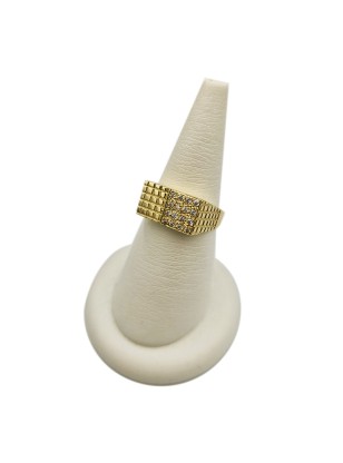 Ring gold K14 with zircons 2