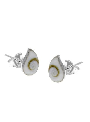 Earrings Silver 925 Sea's eye 6x9mm