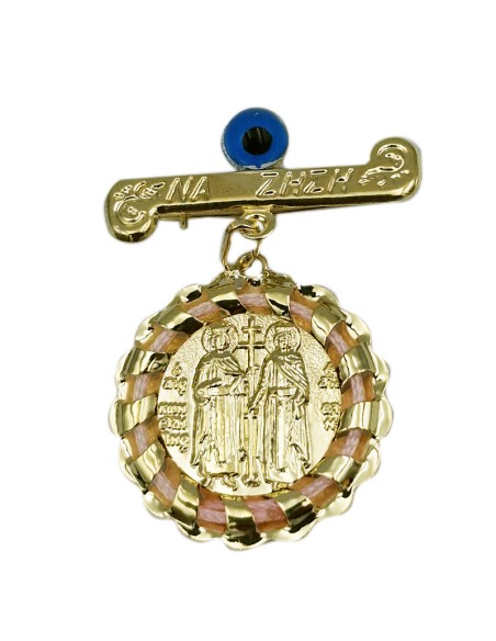 Child Pendant Gold 9Κ Mary two sides