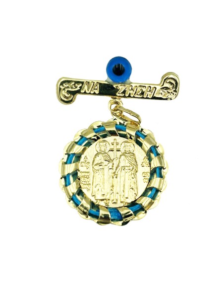 Child Pendant Gold 9Κ Mary two sides