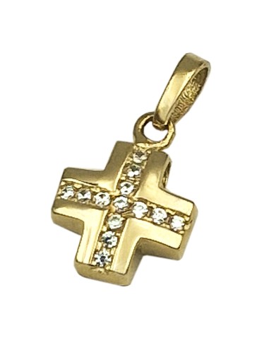 Cross Gold K14 Mini with zircons