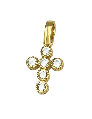 Cross Gold K14 Mini with six zircons