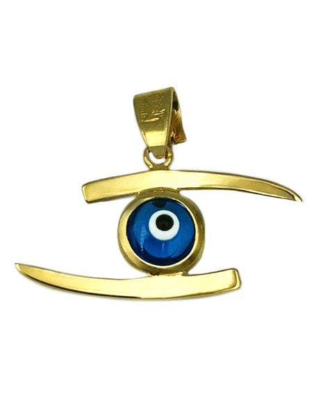 Necklace Gold 14K Eye blue