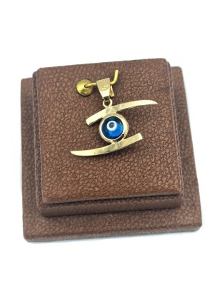 Necklace Gold 14K Eye blue 2