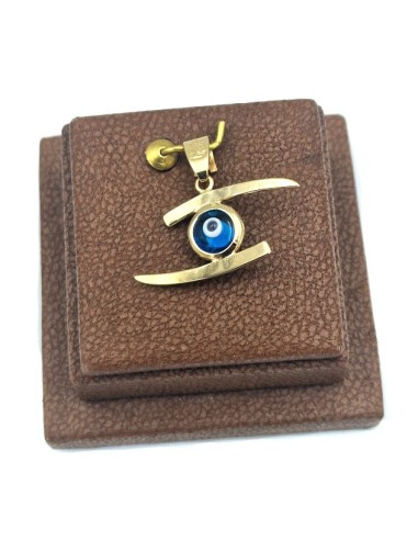 Necklace Gold 14K Eye blue