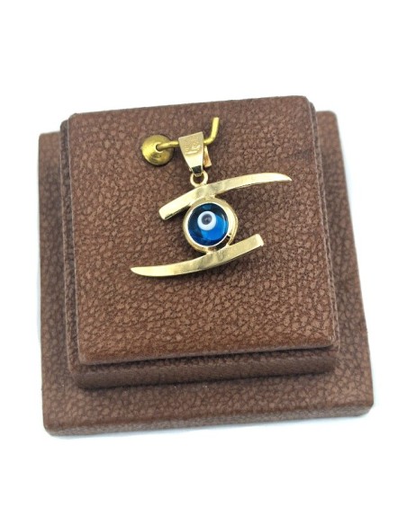 Necklace Gold 14K Eye blue